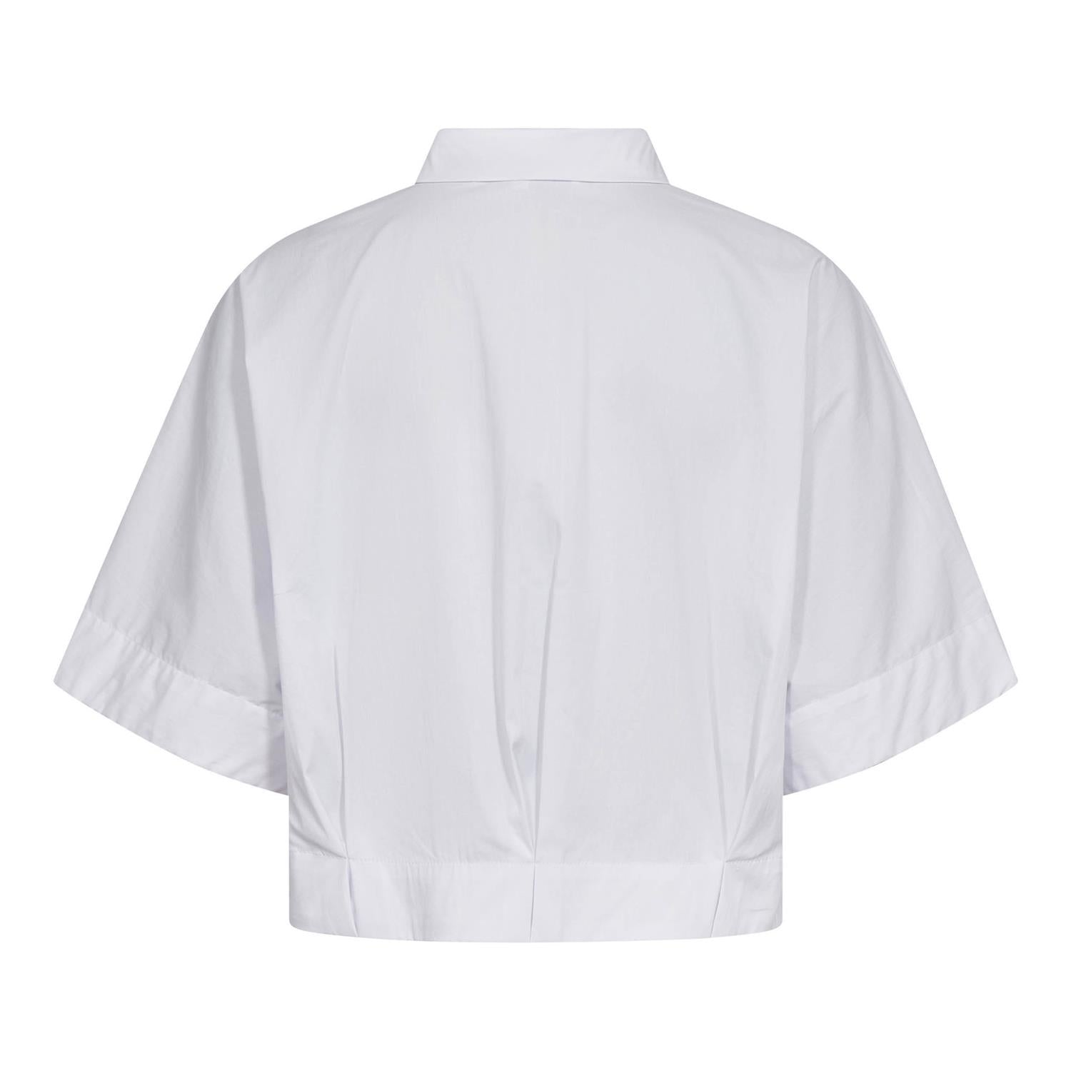 Elaracc Ss Shirt i hvit bakfra, skjorte fra Co'couture hos Image Mandal