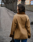 Anastacia Cord Jacket i dark brun bakfra, yttertøy fra Neo Noir hos Image Mandal