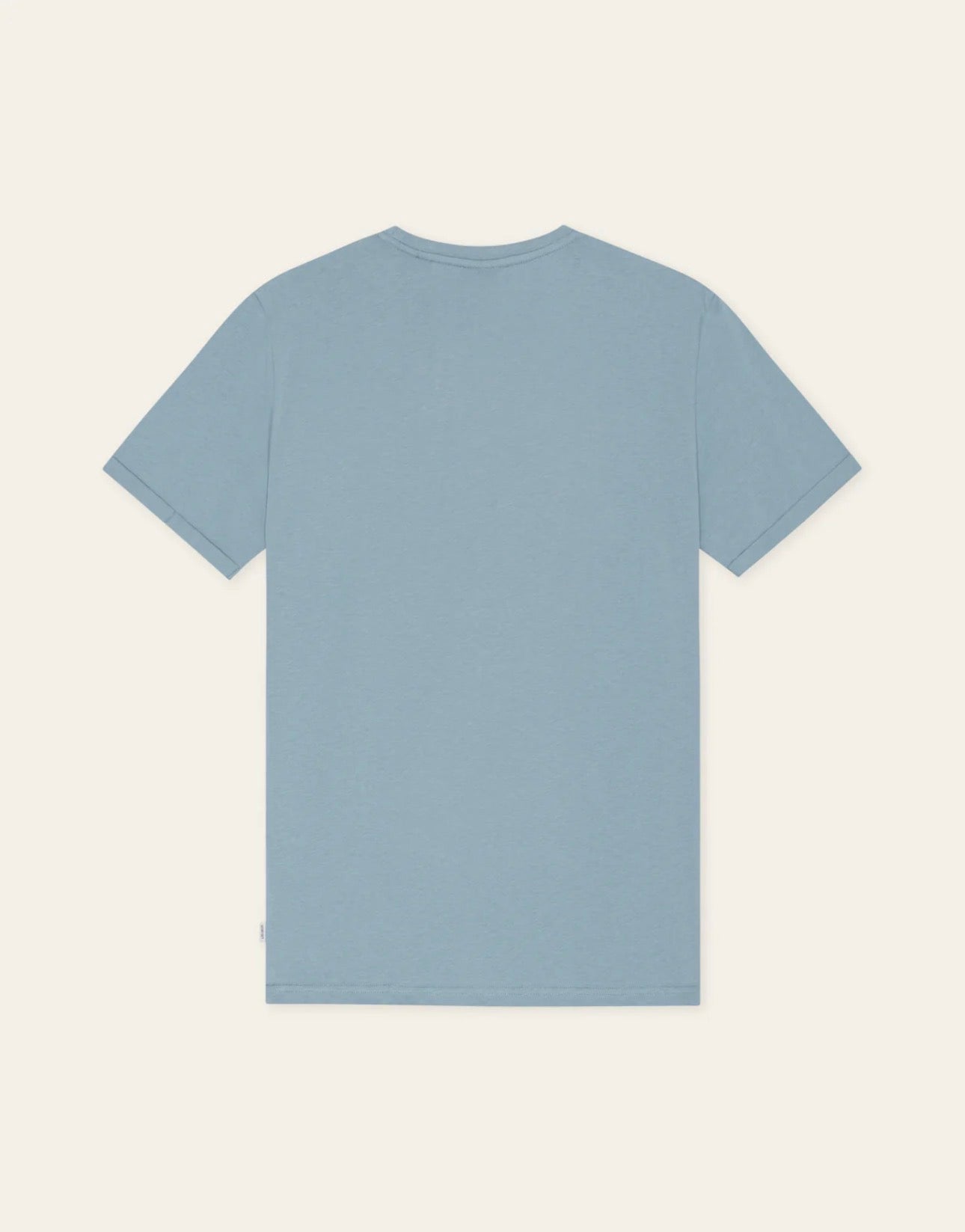 Core Contrast T-Shirt i mørkeblå nærbilde av detaljer, t-skjorte fra Les Deux hos Image Mandal