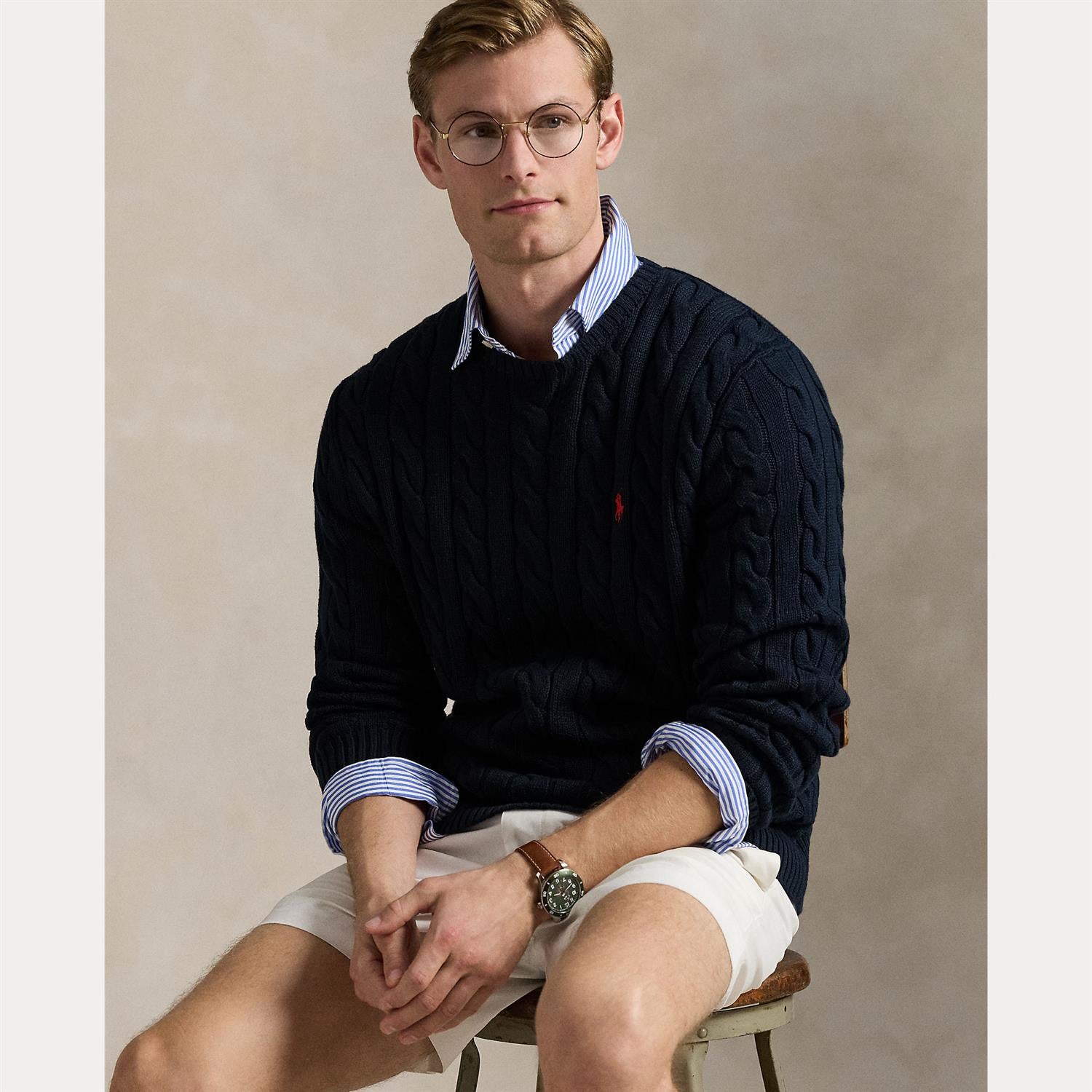 Long-Sleeve Driver Crewneck Pullover i blå bilde 11, genser fra Polo Ralph Lauren hos Image Mandal