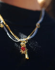 Onyx - Layered Chain Necklace Stainless Steel