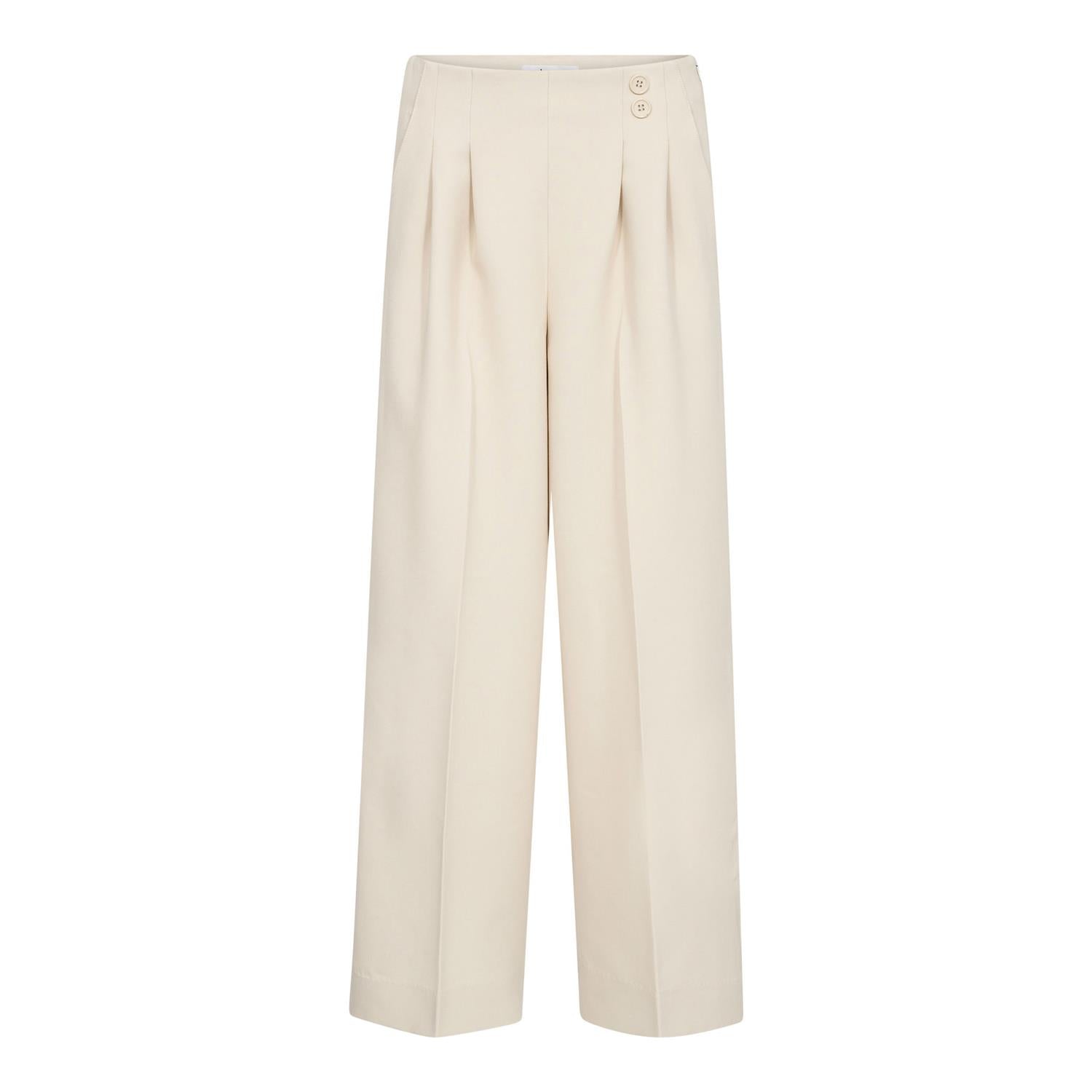 Acilecc Pleat Pant i bone, bukse fra Co'couture hos Image Mandal