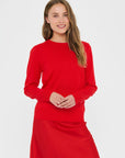 mila pullover rød