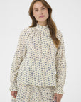 Omeliasz Shirt i turtledove mini blomstret stylet antrekk, skjorte fra Saint Tropez hos Image Mandal