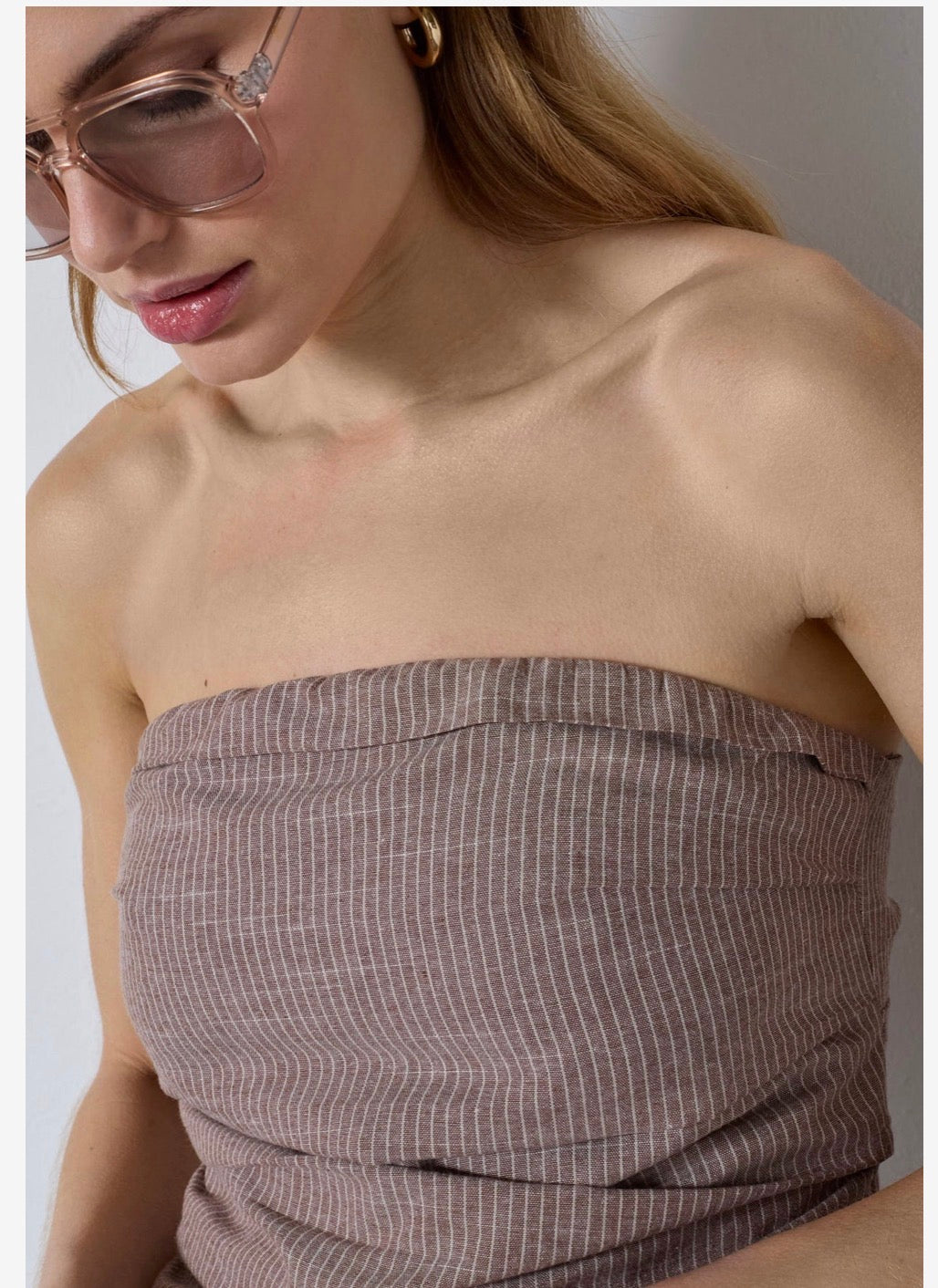 Jihocc Stripe Tube Top stylet antrekk, overdel fra Co'couture hos Image Mandal