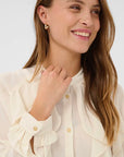 Ociliasz Shirt i kremfarget sett fra siden, skjorte fra Saint Tropez hos Image Mandal