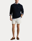 Long-Sleeve Driver Crewneck Pullover i blå bakfra, genser fra Polo Ralph Lauren hos Image Mandal