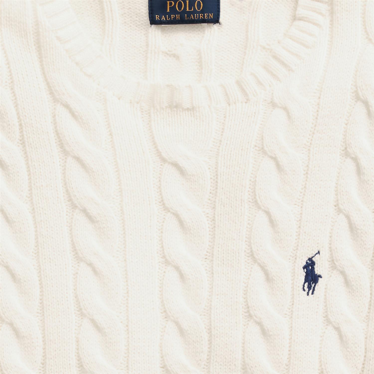 Long-Sleeve Driver Crewneck Pullover i hvit alternativt utsnitt, genser fra Polo Ralph Lauren hos Image Mandal