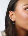 Elle - Crystal Hoop Earrings Stainless Steel bakfra, tilbehør fra Timi Of Sweden hos Image Mandal