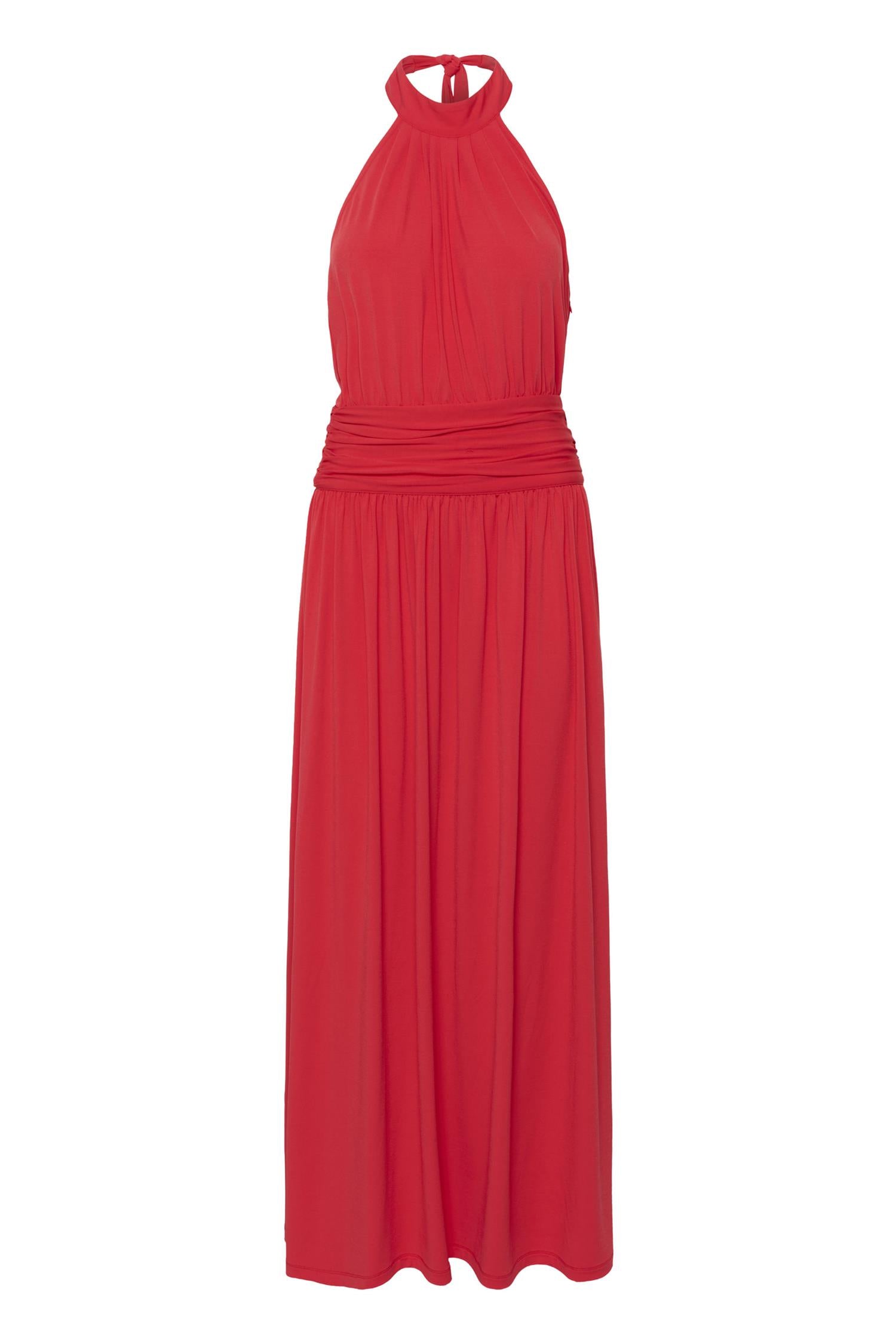 Gzkadie Dress i tomato nærbilde av detaljer, kjole fra Gestuz hos Image Mandal