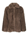 Ariella Faux Fur Peplum Jacket
