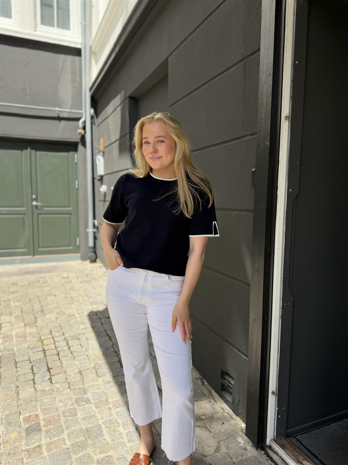Milasz Contrast Stripe Ss Pullover