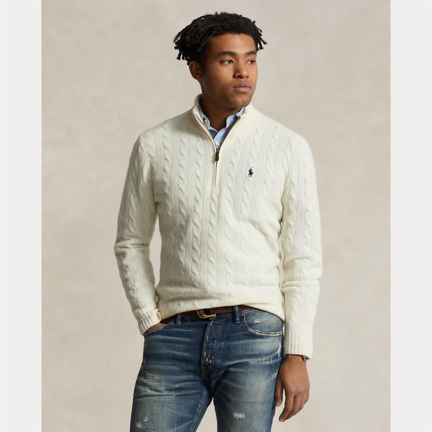 Cable-Knit Long-Sleeve styling-inspirasjon, genser fra Polo Ralph Lauren hos Image Mandal