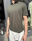 Emmanuel Polo Knit i grønn bakfra, genser fra Les Deux hos Image Mandal