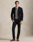 Long-Sleeve Driver Crewneck Pullover i grå bakfra, genser fra Polo Ralph Lauren hos Image Mandal