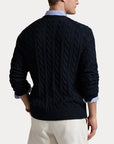 Long-Sleeve Driver Crewneck Pullover i blå alternativt utsnitt, genser fra Polo Ralph Lauren hos Image Mandal