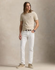 Custom Slim Crew Neck Short-Sleeve T-Shirt i grå bakfra, t-skjorte fra Polo Ralph Lauren hos Image Mandal