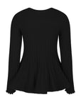 Wallina Peplum Knit Blouse