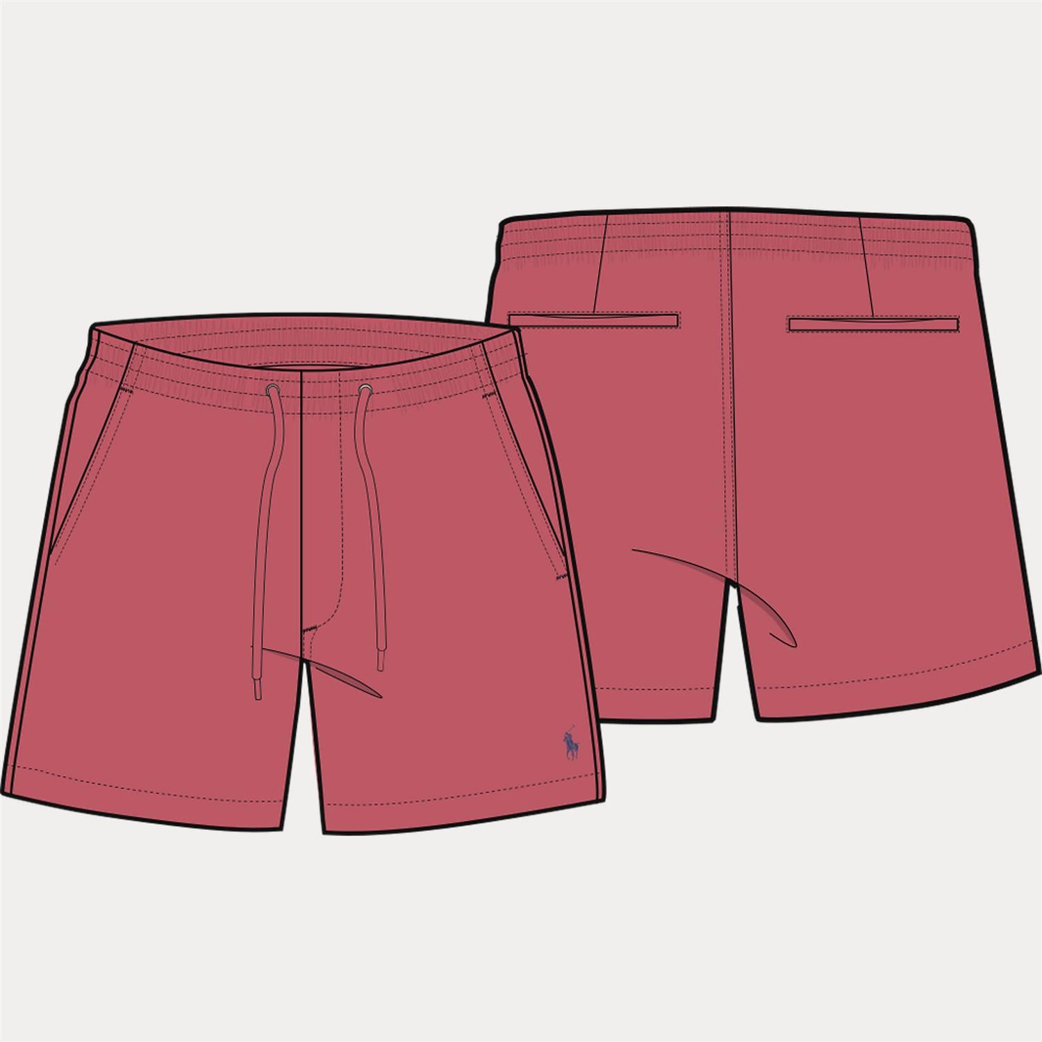 Woven Shorts i nantkt rød i bomull, shorts fra Polo Ralph Lauren hos Image Mandal