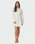 Ulissa Poplin Shirt Dress i offwhite, kjole fra Neo Noir hos Image Mandal