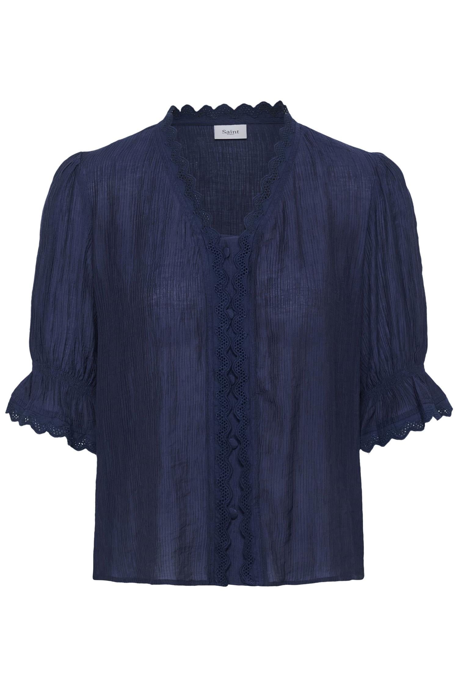 Kristelsz Shirt i ombre blå sett fra siden, skjorte fra Saint Tropez hos Image Mandal