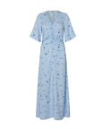 Ineya Dress i blå nærbilde av detaljer, kjole fra MBYM hos Image Mandal