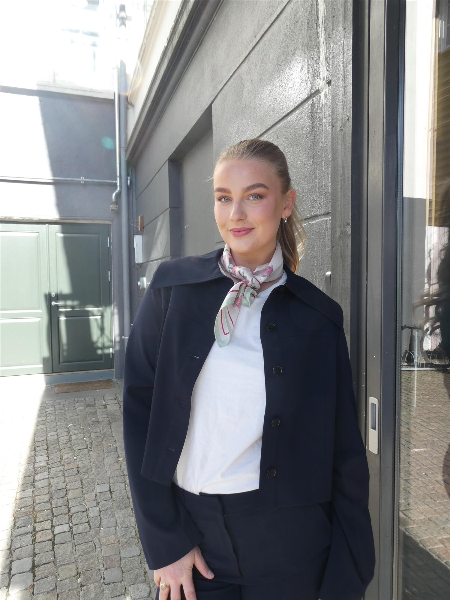 Andrea  Sailor Jacket i marineblå detaljbilde, blazer fra Ivy Copenhagen hos Image Mandal