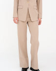 Andrea Wide Pant i khaki bakfra, bukse fra Ivy Copenhagen hos Image Mandal