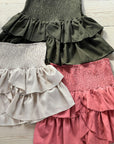 Carin R Skirt i blomstret rose sett fra siden, skjørt fra Neo Noir hos Image Mandal
