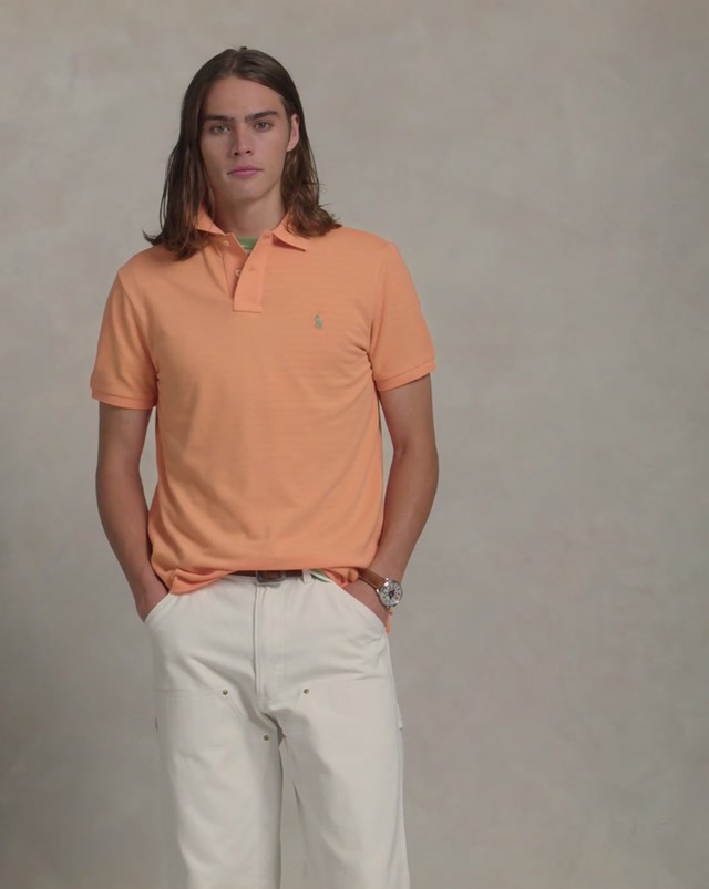 Sskccmslm1-Short Sleeve-Knit i oransje alternativt utsnitt, skjorte fra Polo Ralph Lauren hos Image Mandal