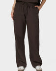 Sonar Linen Pants i dark brun i bomull, bukse fra Neo Noir hos Image Mandal