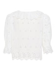 Kaitasz Shirt i hvit nærbilde av detaljer, bluse fra Saint Tropez hos Image Mandal