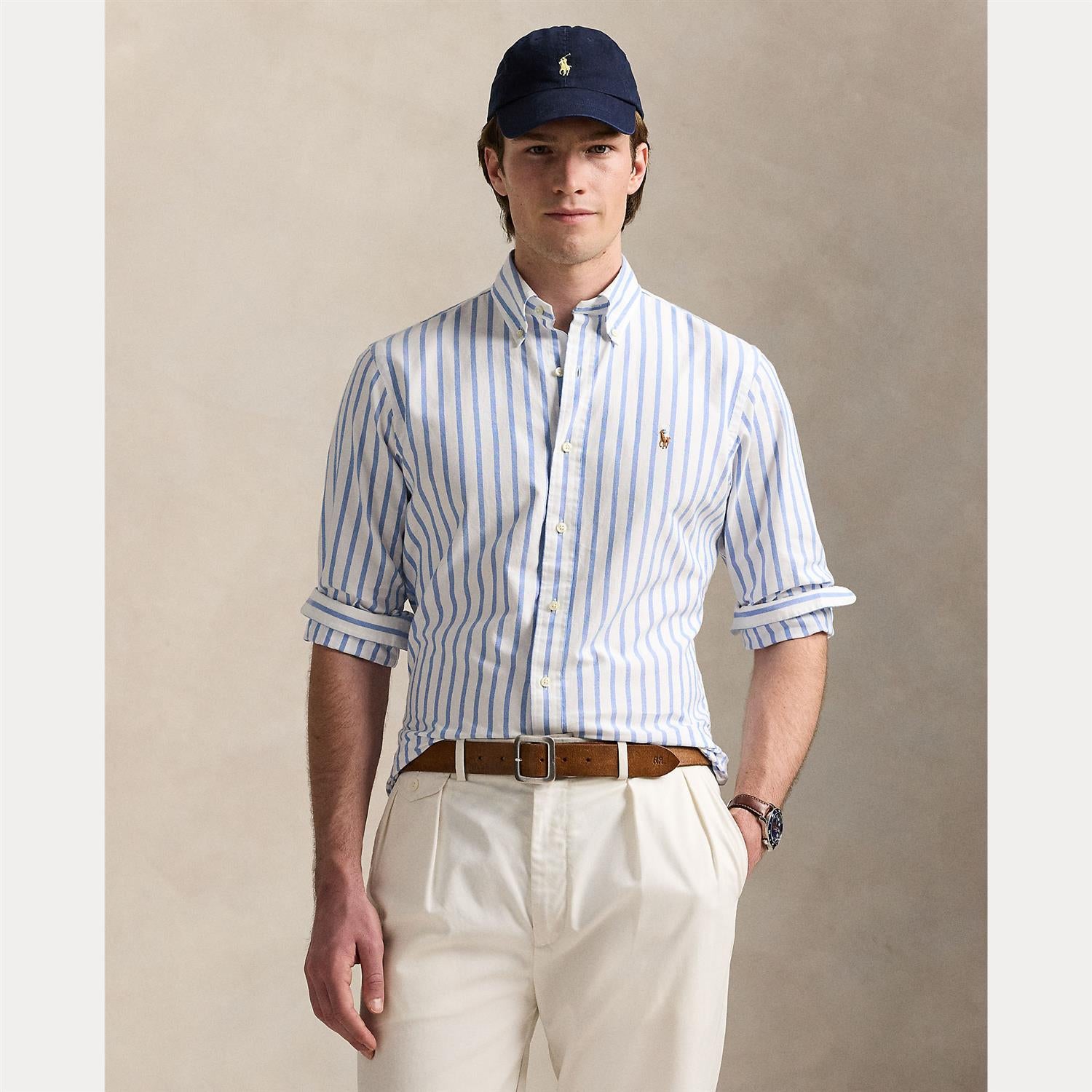 Cubdppcs-Long Sleeve-Sport Shirt i blå ekstra vinkel, skjorte fra Polo Ralph Lauren hos Image Mandal
