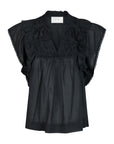 Jayla Voile Top i marineblå i bomull, bluse fra Neo Noir hos Image Mandal
