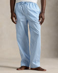 Pj Pant-Sleep-Bottom i blu str bakfra, bukse fra Polo Ralph Lauren hos Image Mandal