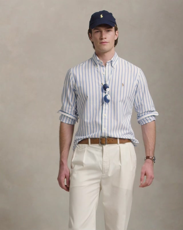 Cubdppcs-Long Sleeve-Sport Shirt i blå styling-inspirasjon, skjorte fra Polo Ralph Lauren hos Image Mandal