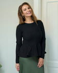 Wallina Peplum Knit Blouse