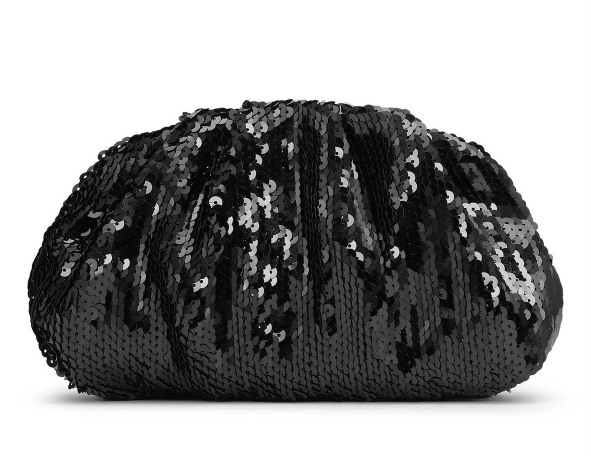 sequin clutch bag