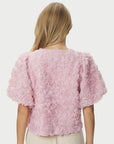 Aisa Flower Blouse i rose nærbilde av detaljer, skjorte fra Neo Noir hos Image Mandal