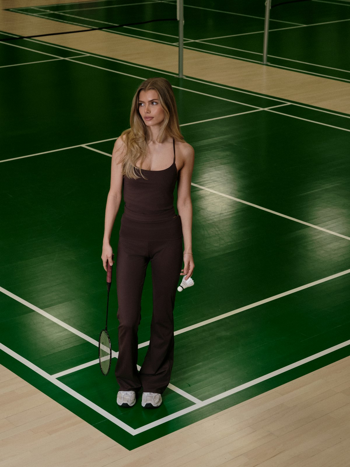 Ulianna Leggings Pants i brun detaljbilde, underdel fra Neo Noir hos Image Mandal