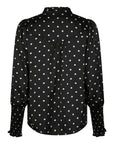 Camisa Dot Blouse i sort bakfra, skjorte fra Neo Noir hos Image Mandal