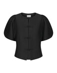 Anela Mandarin Dull Satin Blouse