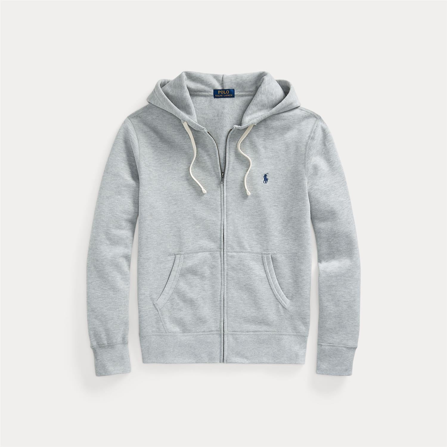 Long-Sleeve Hoodie i grå htr i bomull, genser fra Polo Ralph Lauren hos Image Mandal