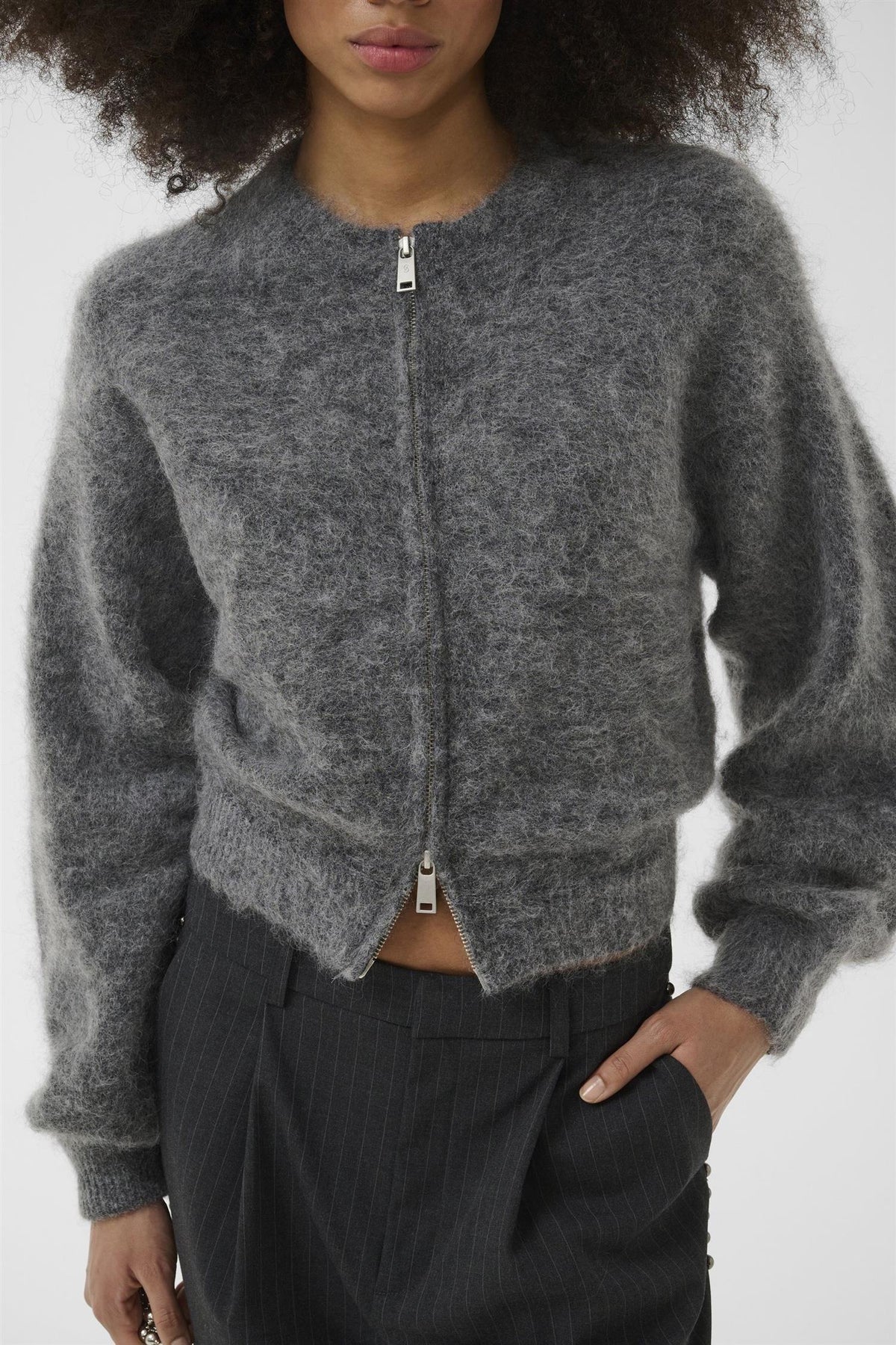 Gzdebbie Zipper Cardigan