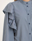 Surine Shirt i blå i bomull, bluse fra A-view hos Image Mandal