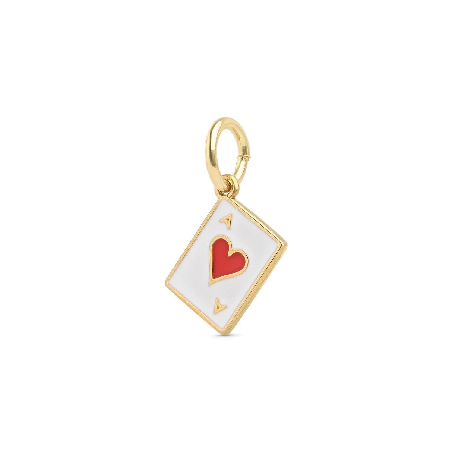 Etta - Ace Of Hearts Charm Stainless Steel