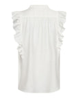 Heracc Frill Ss V-Top i hvit bakfra, bluse fra Co'couture hos Image Mandal