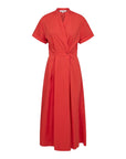 Elaracc Wrap Ss Dress i flame sett fra siden, kjole fra Co'couture hos Image Mandal