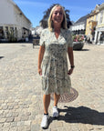 Edasz Ss Dress i vallarta blue brushed blooms, kjole fra Saint Tropez – Image Mandal