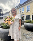 Florence wrap dress i Off-white, kjole fra Ravn Ravn hos Image Mandal